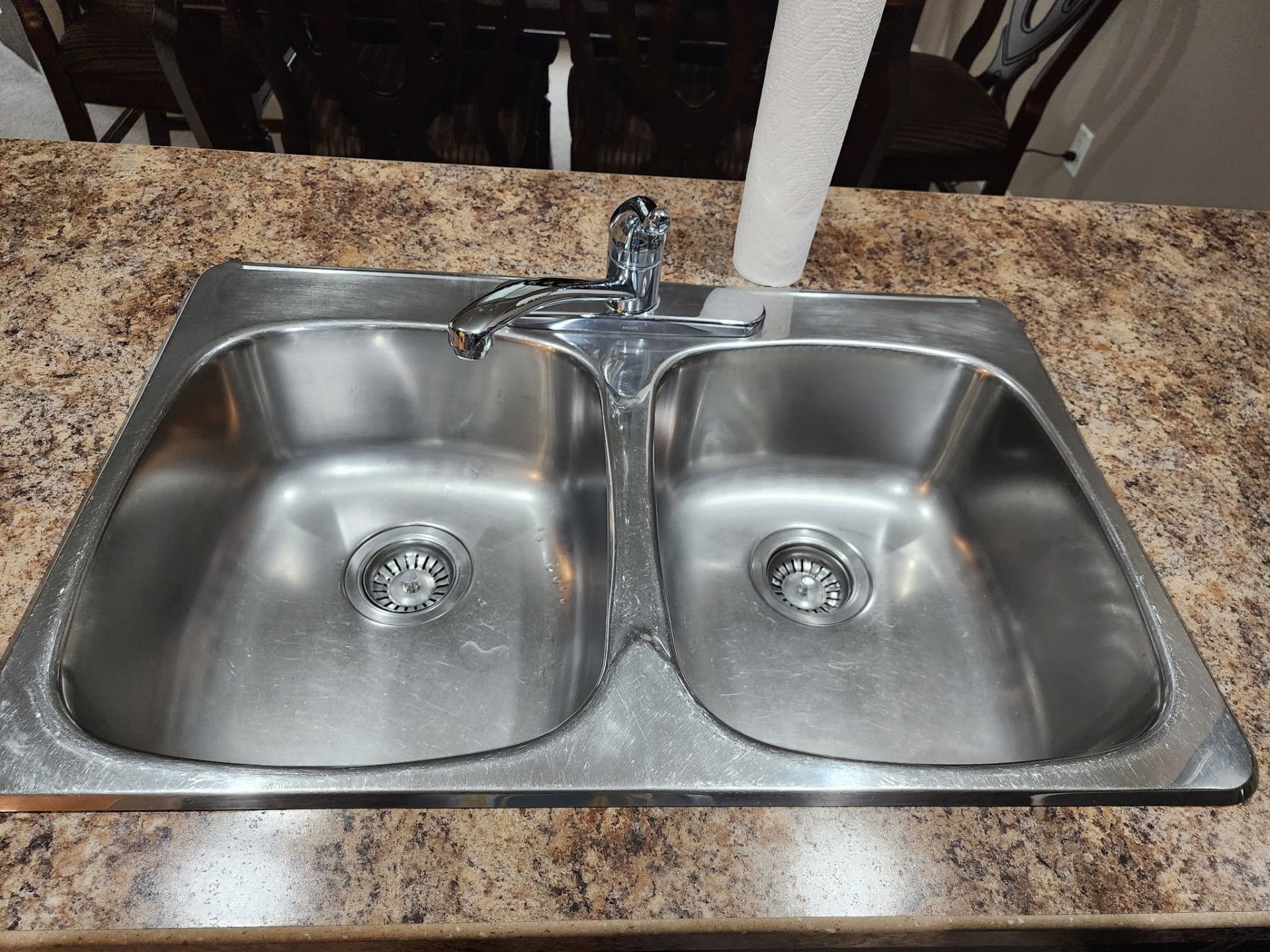 Deep-cleaned kitchen sink